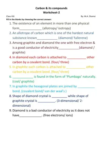 Diamond and graphite