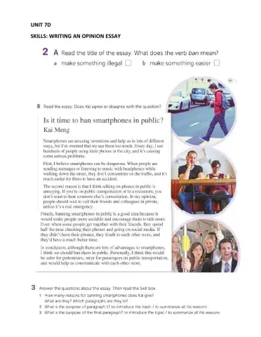 I 4 Unit 7D Writing an essay