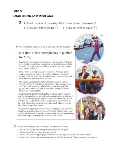 I 4 Unit 7D Writing an essay