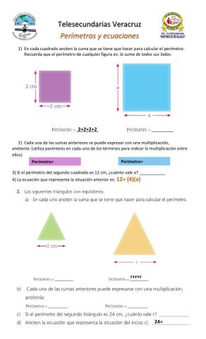 Perímetros y áreas