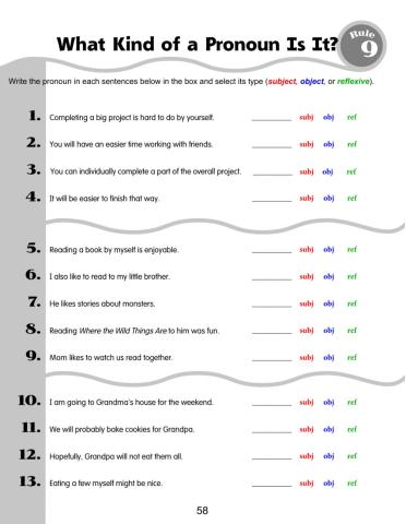 Q2 grammar Pronouns p58