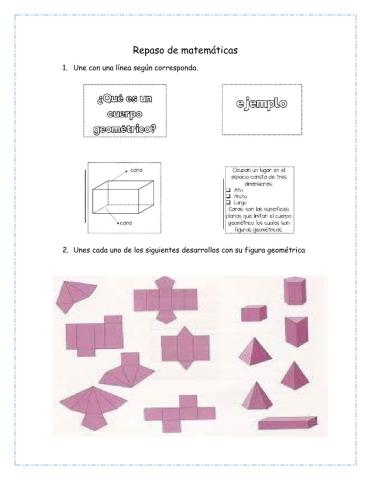 Cuerpos geométricos, ángulos, área y perímetro