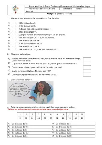 Múltiplos e Divisores