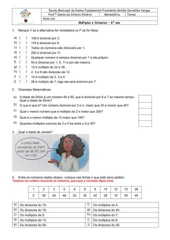 Múltiplos e Divisores