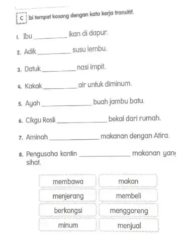 Kata kerja transitif