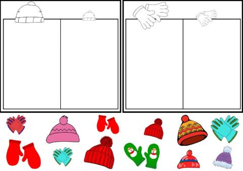 ομαδοποίηση-ταξινόμηση με γάντια και σκουφιά