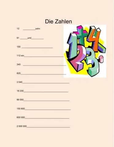 Zahlen bis Million