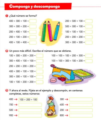 Componer y descomponer centenas