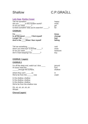 Shallow song