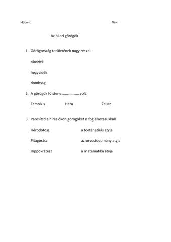 Az ókori görögök