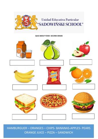 Food vocabulary for especial needs