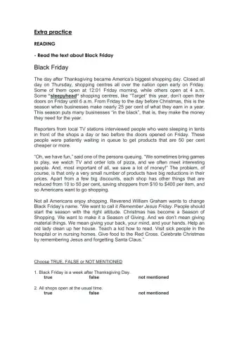 Extra practice - reading