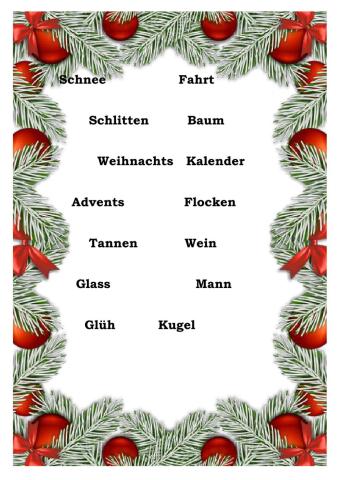 Weihnachten wortschatz