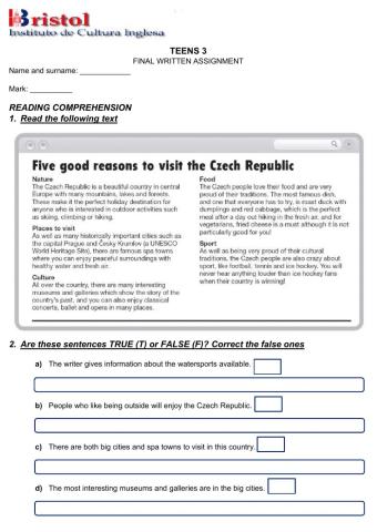 Teens 3 final assignment