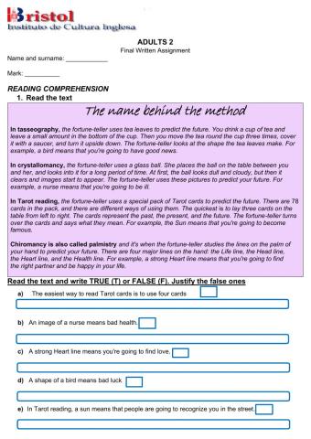 Adults 2 final written assignment