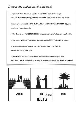 Listening, Similar sounding words