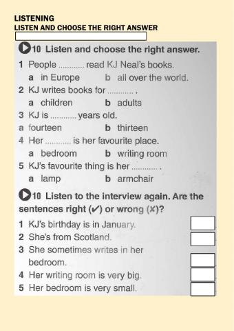 Listen and choose the correct option.