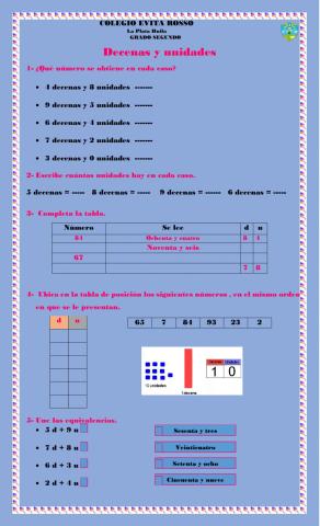 Decenas y unidades