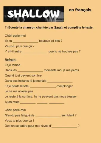 Shallow en français