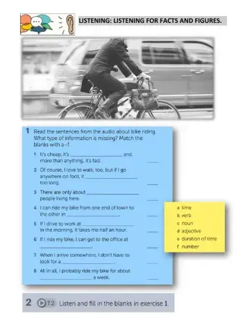 LISTENING FOR FACTS AND FIGURES ENGLISH 4 UNIT 1