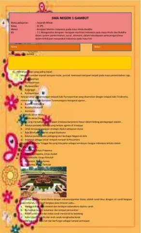 Kerajaan Maritim masa Hindu Buddha