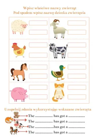 Farm animals and their babies