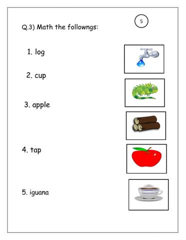 Phonics english exam level-1 part 2