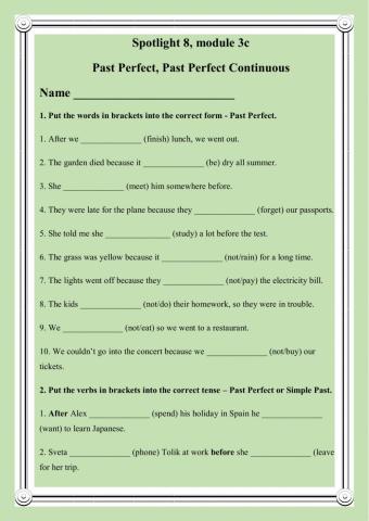 Spotlight 8, module 3c