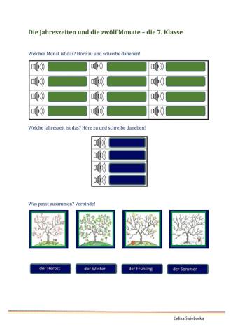Die Jahreszeiten und die zwoelf Monate