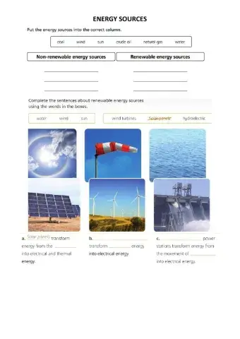 Energy sources