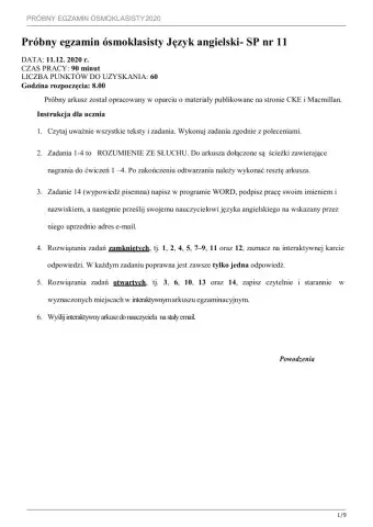 Egzamin óesmoklasisty próbny