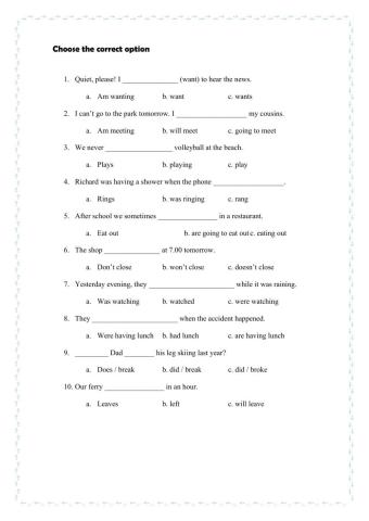 Tenses review