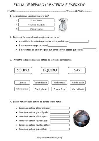 CHAMADA 1: Materia e Enerxía