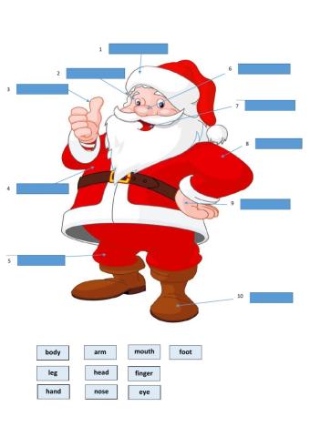 Santa body parts