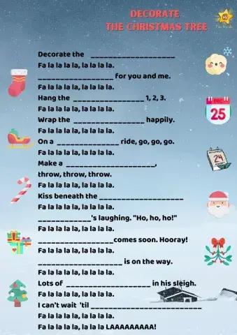 DECORATE THE CHRISTMAS TREE SONG