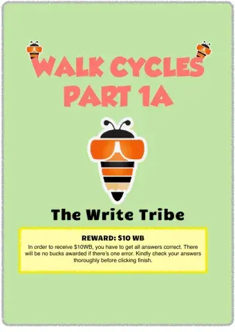 Walk Cycles workbook P1 Part A