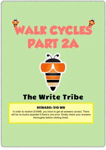 Walk Cycles workbook P2 Part A