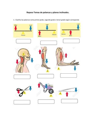 Palancas y planos inclinados