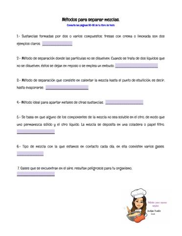 Las mezclas y formas de separarlas