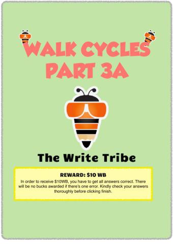 Walk Cycles workbook P3-4 Part A
