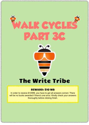 Walk Cycles workbook P3-4 Part C
