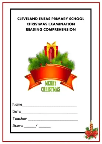 Reading Comprehension Christmas Exam