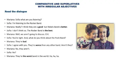 Comparative and superlatives irregular