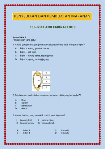 C05 Rice and Farinaceous