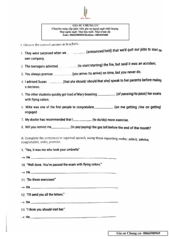 Lớp 12 - Kiểm tra 15 phút Unit 6,7