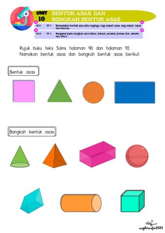 Unit 10 Asas Binaan Sains Tahun 1