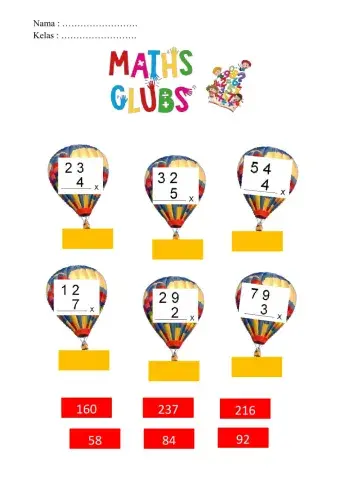 Math Club Exercise Perkalian 8 Des