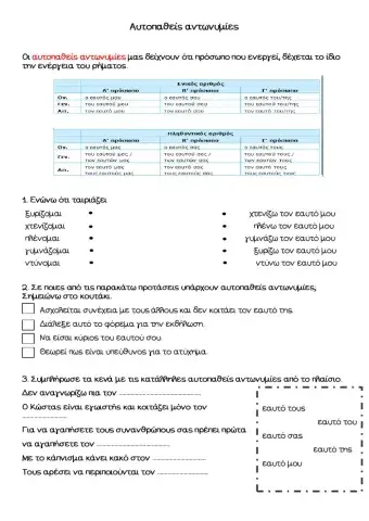 Αυτοπαθείς αντωνυμίες