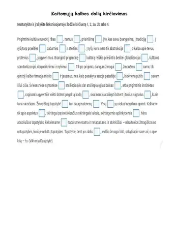 Kaitomųjų kalbos dalių kirčiavimas (2)