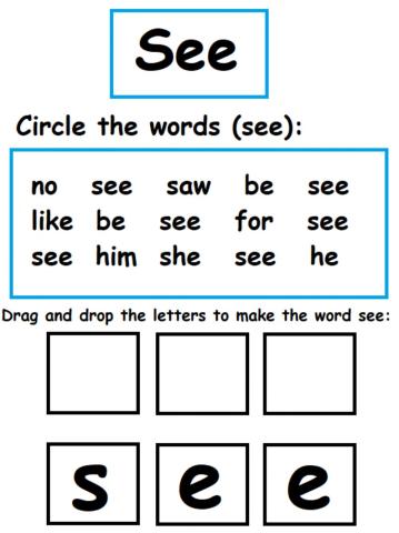 Sight word see